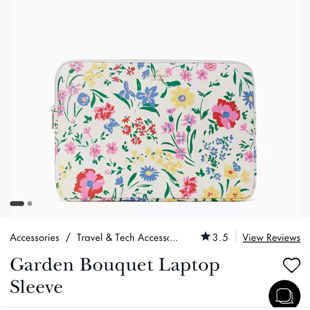 NWT Kate Spade Floral Laptop Sleeve